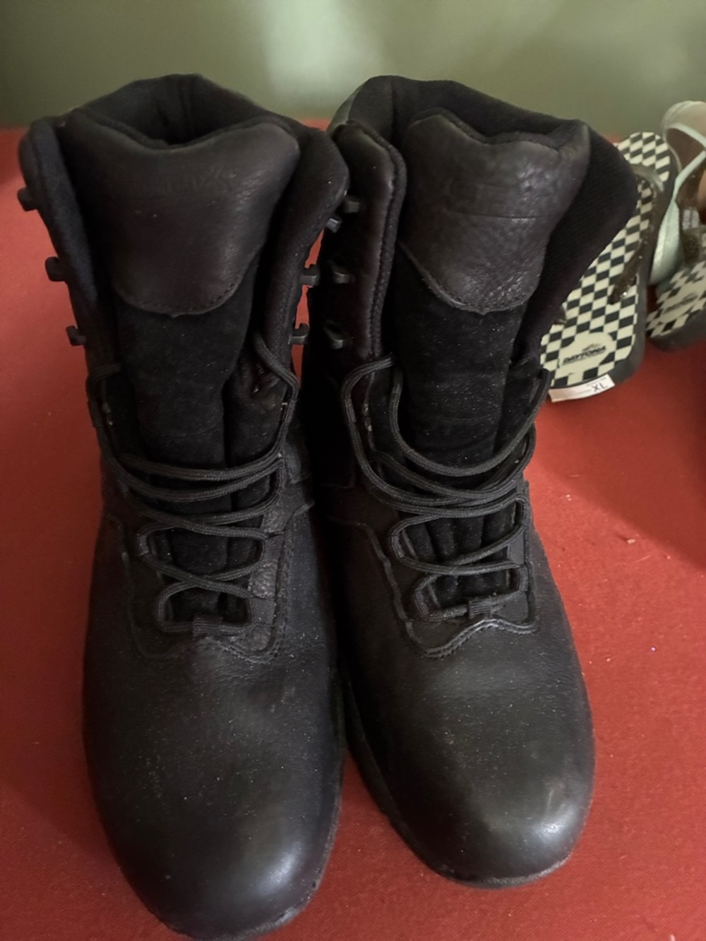 Women's Black Lace-Up Combat Boots - Durable All-Weather Style